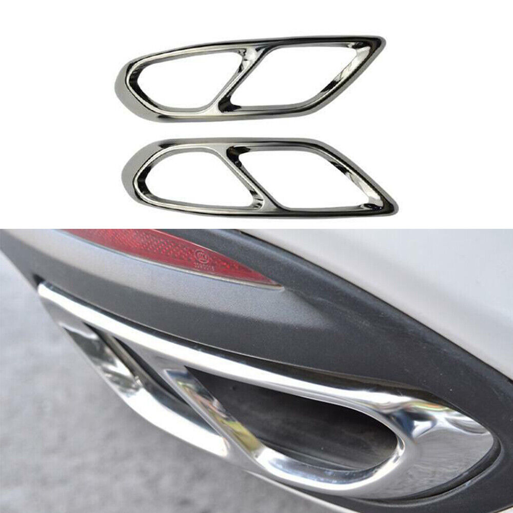 For Ford Mondeo Fusion 13-20 Steel Rear Tail Exhaust Muffler Tip Pipe Chrome O