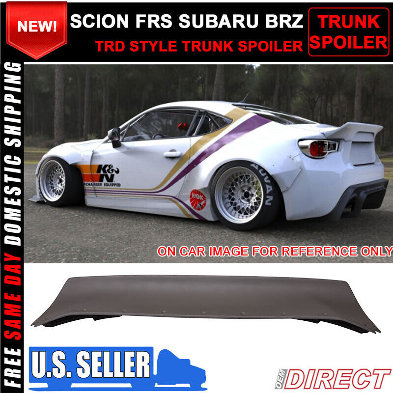 Fits 13-20 Scion FRS BRZ Toyota 86 GR V3 Style Trunk Spoiler Wing Unpainted PU