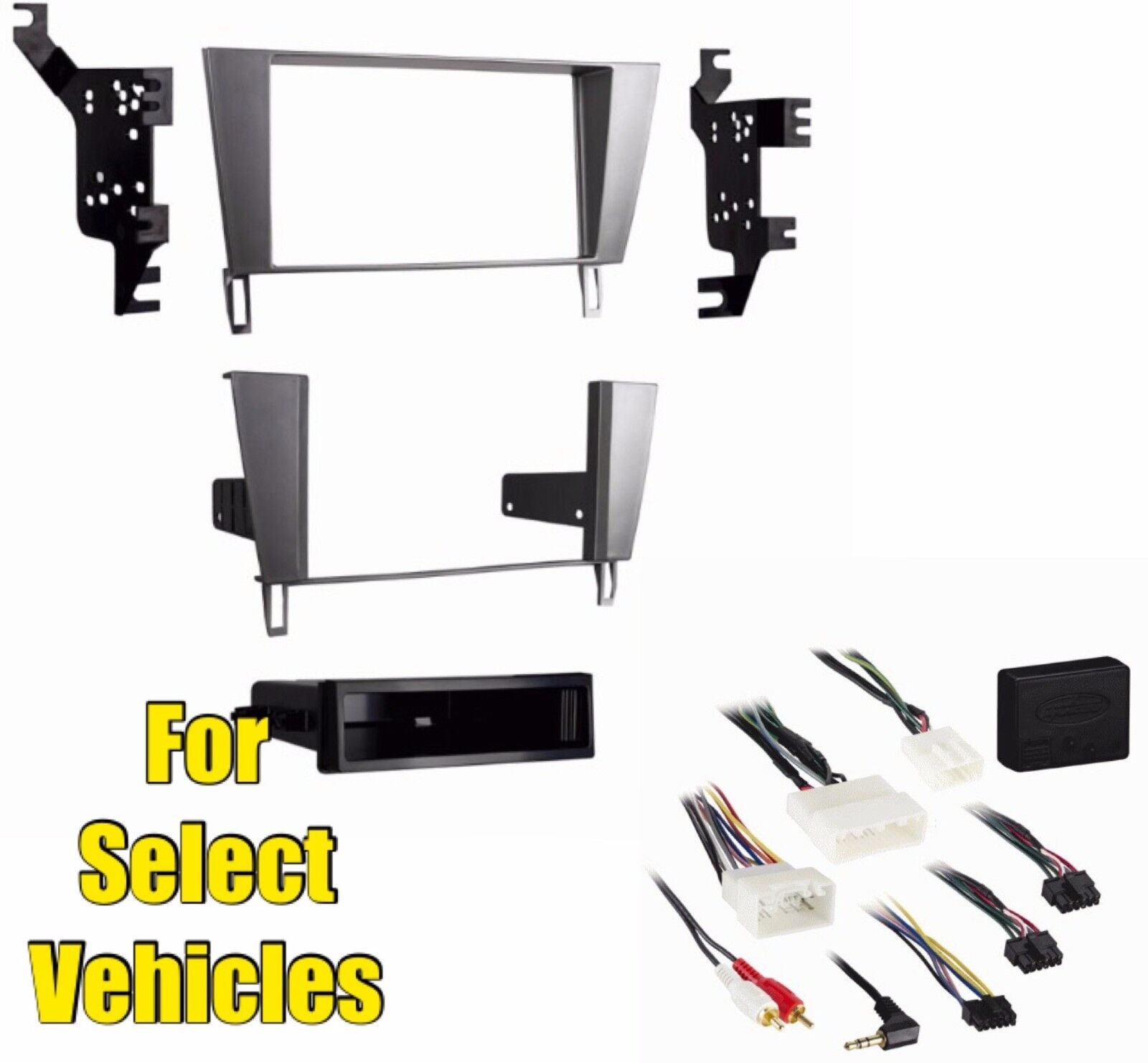 Stereo Radio Install Mount Dash Trim Car Face Kit Combo for 02-10 Lexus SC430