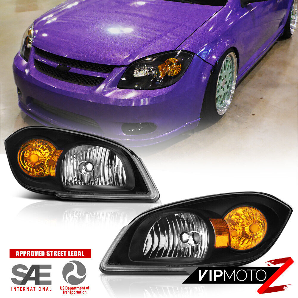For 05-10 Chevrolet Cobalt Pontiac G5 Infinity Black OE STYLE Headlight Lamp L+R