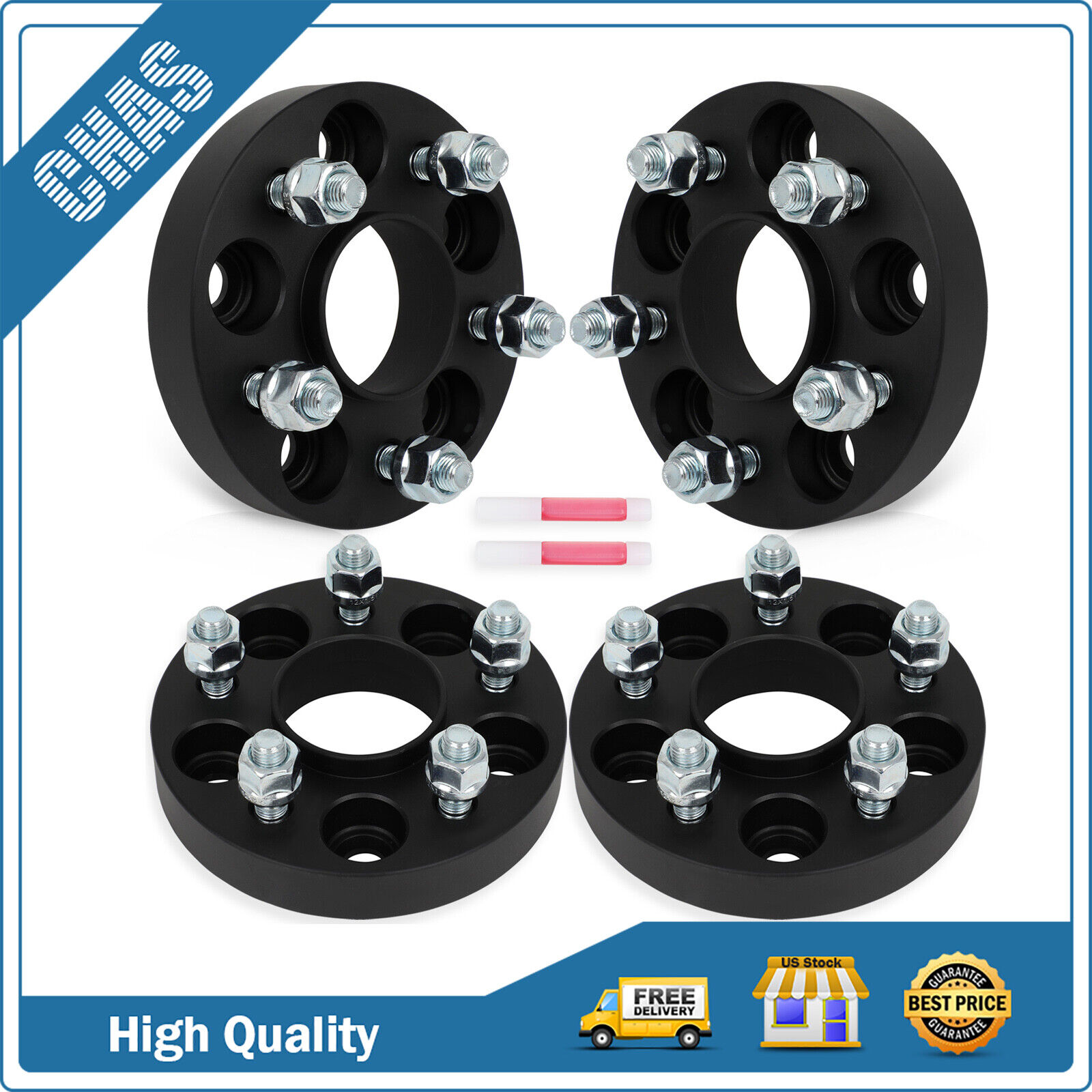(4) 5x108 Hubcentric Wheel Spacers 1