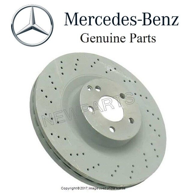 Genuine For Mercedes C216 W221 R230 Front Left / Right xDrilled Brake Disc Rotor