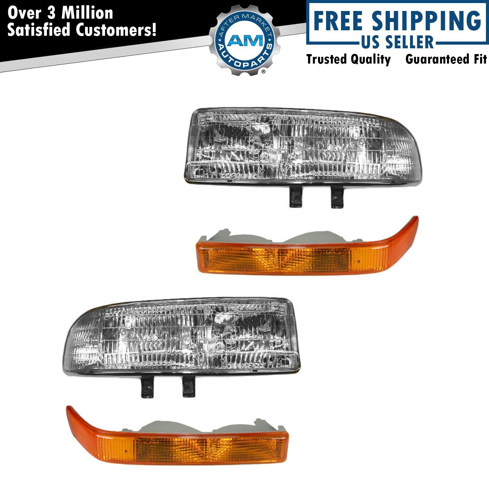 Headlight & Corner Light Kit Set of 4 for S10 S15 Pickup Blazer Jimmy NEW