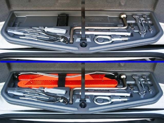 BMW E31 COMPLETE Emergency Trunk Tool Kit Box 840Ci 840i 850Ci 850CSi
