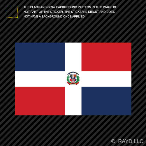 4” Dominican Flag Sticker Decal Self Adhesive Vinyl Dominican Republic caribbean