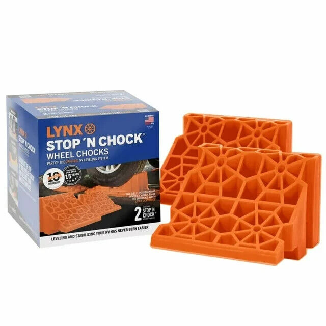 Tri-Lynx Wheel Stop/Chock, (Pack of 2) , Orange