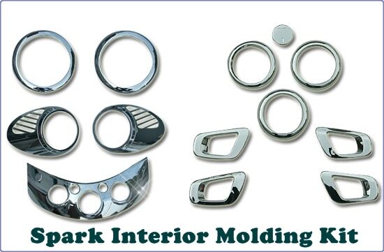 Chrome Interior Molding Kit cover trim[13p] for Chevrolet Spark / Matiz Creative