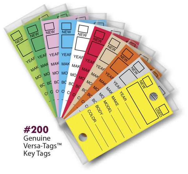 Versa-tags 200 Key Tags  250 box with rings.  Versatag