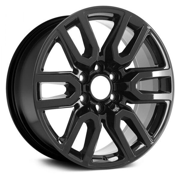 Wheel For 2019 Chevrolet Silverado 1500 20x9 Alloy 6 V Spoke 6-139.7mm Black