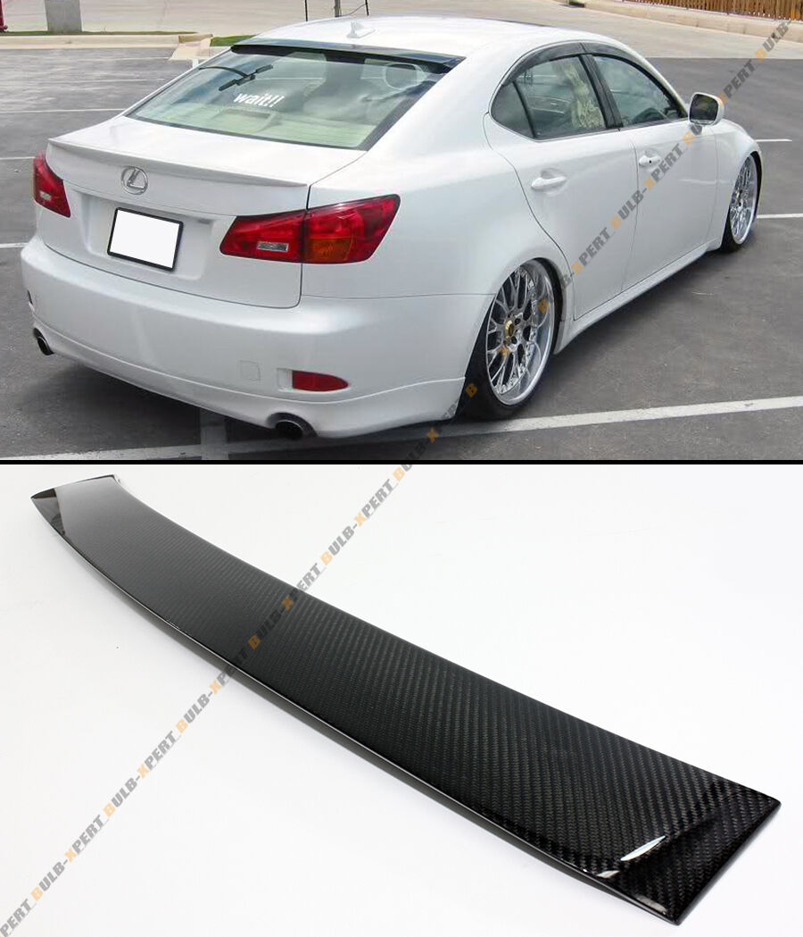 FOR 2006-2013 LEXUS IS 250/350/ ISF VIP REAL CARBON FIBER REAR ROOF TOP SPOILER
