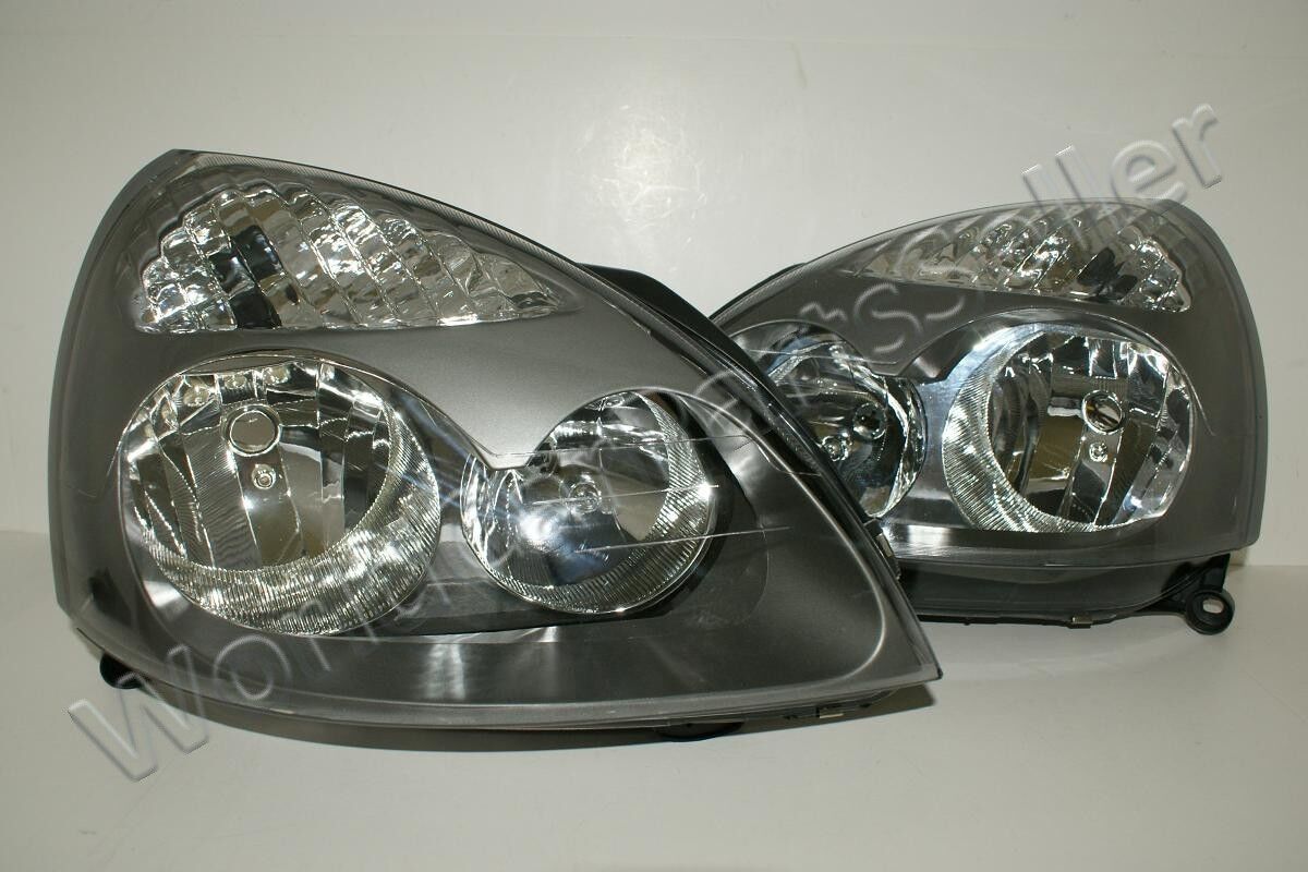 2001-2004 Renault Clio HeadLights Front Lamps PAIR LEFT + RIGHT Side 2002 2003