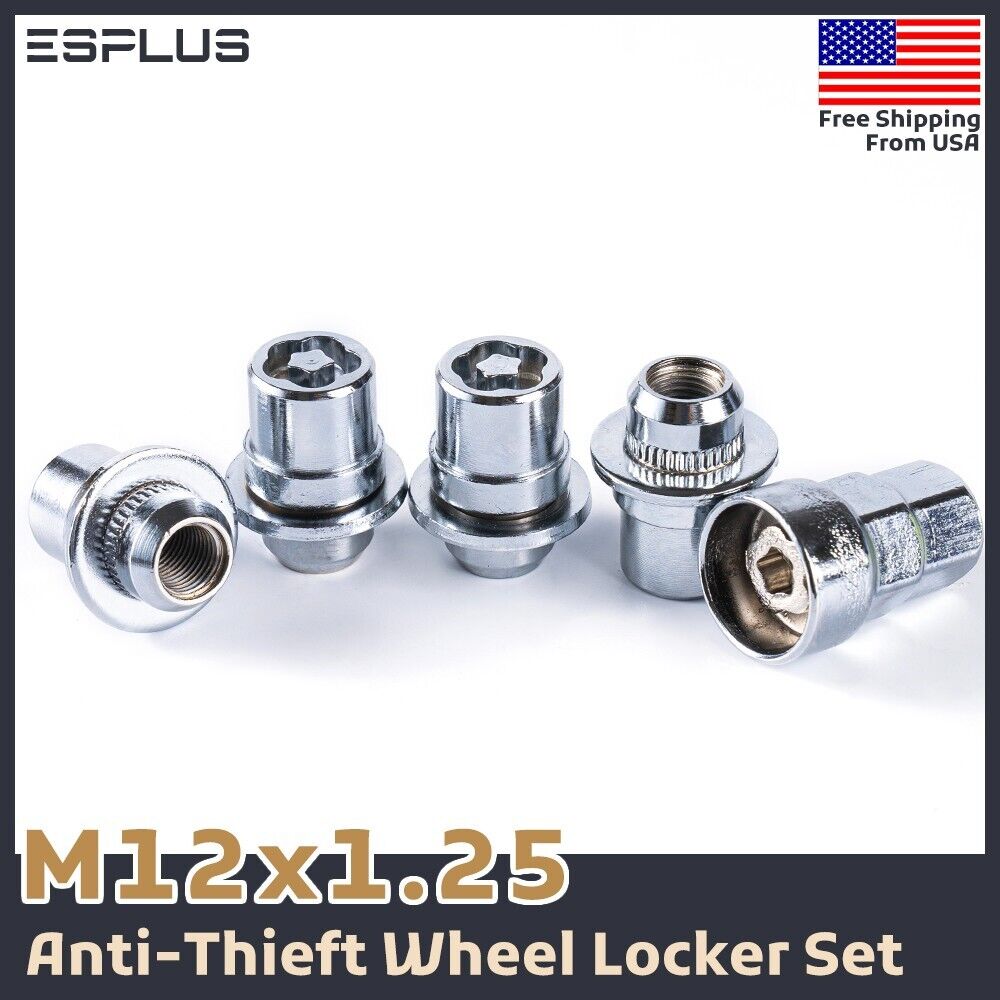 4x Infiniti OEM Wheel Lock M12x1.25 Chrome Fit EX/FX/G/I/J/M/Q/QX Stock Wheels