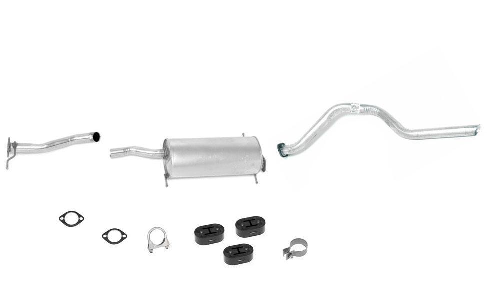 1998-2000 4Dr Muffler Exhaust Pipe System With Clamps & Gaskets