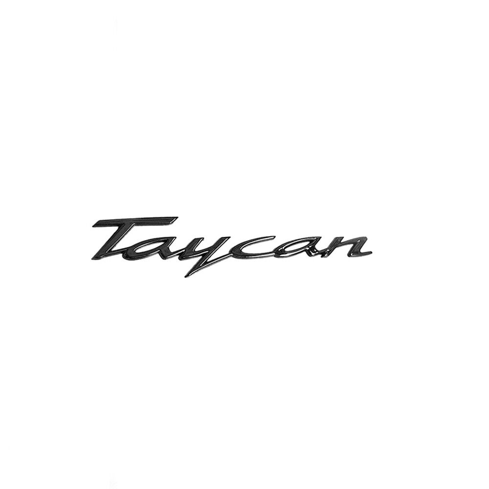 Gloss Black TAYCAN Logo Letters Rear Badge Liftgate Emblem Deck Lid