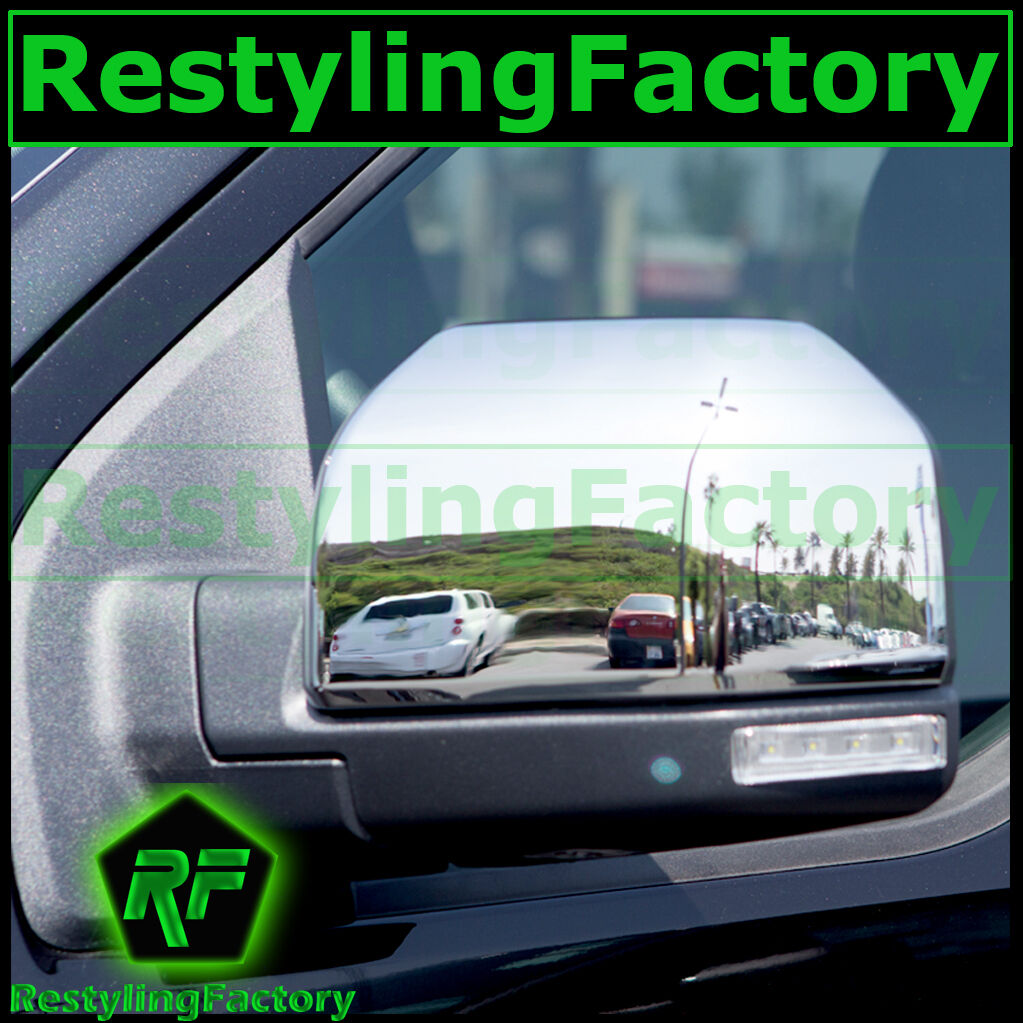 2015-2016 FORD F150 Triple ABS Chrome Mirror Covers Trim Overlay Caps NONTOWING
