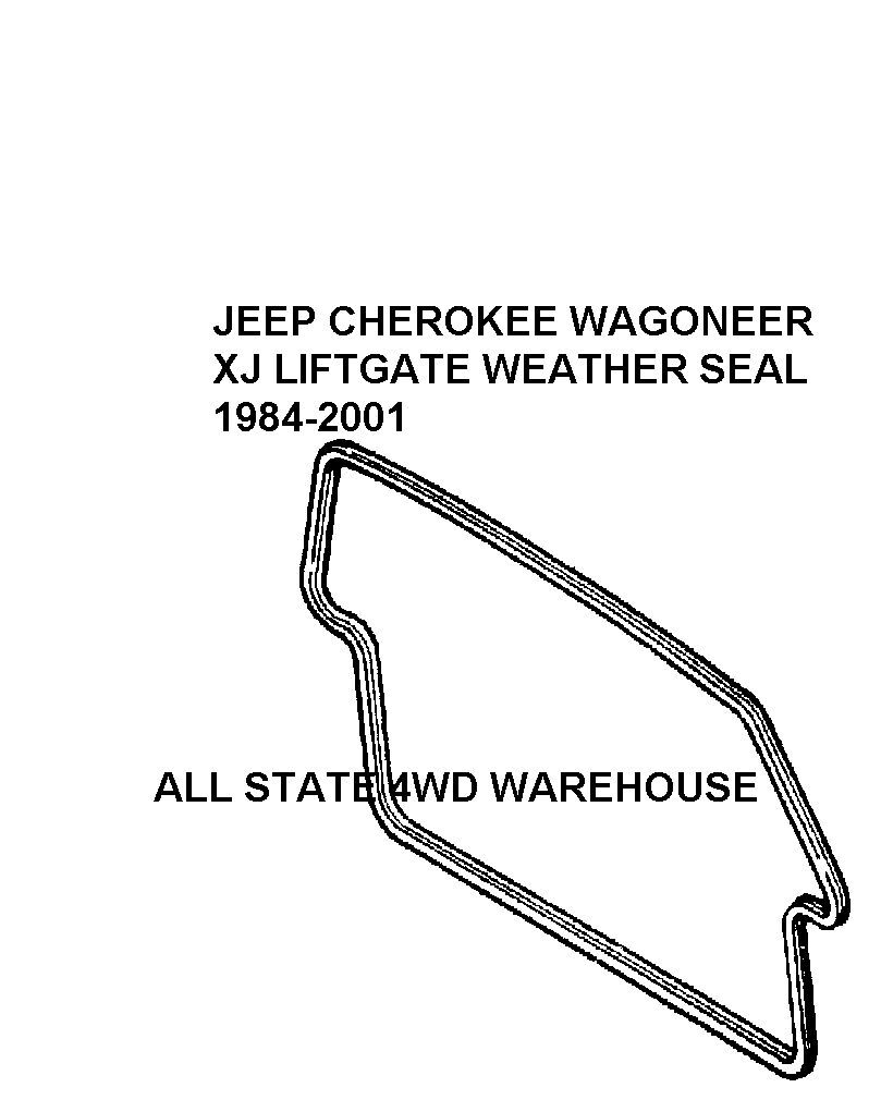 Liftgate Weatherstrip Seal Rear Body Mounted Fit Jeep Cherokee Wagoneer XJ 84-01
