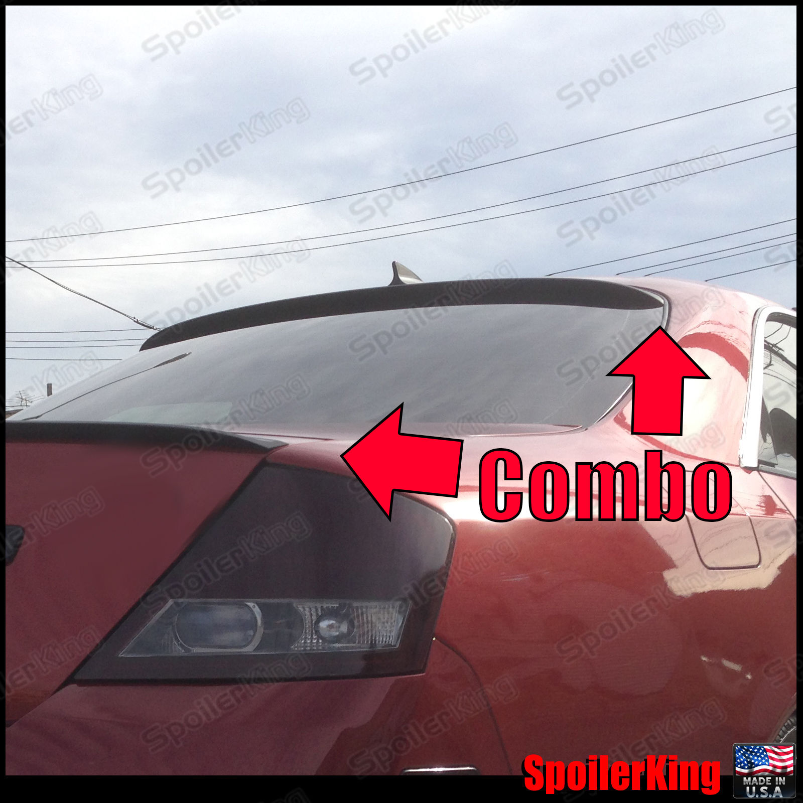 COMBO (Fits: Infiniti M45 2003-04 Y34) Rear Roof Wing & Trunk Spoiler 284R/244L