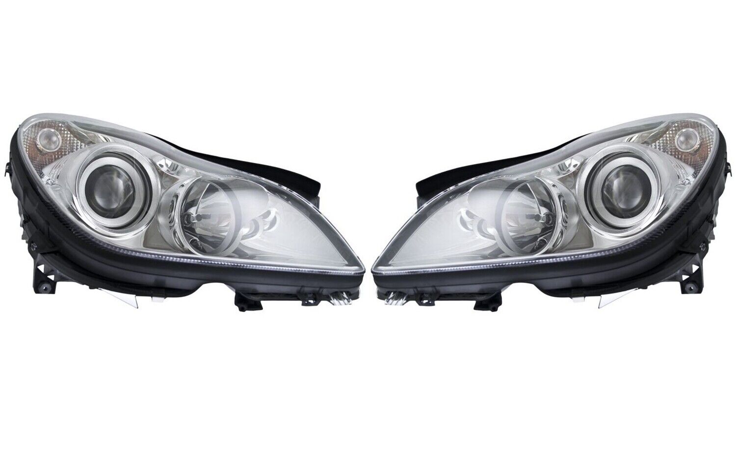 Pair Set of 2 Front Halogen Headlights Lamps Assies Hella For Benz W219 CLS550