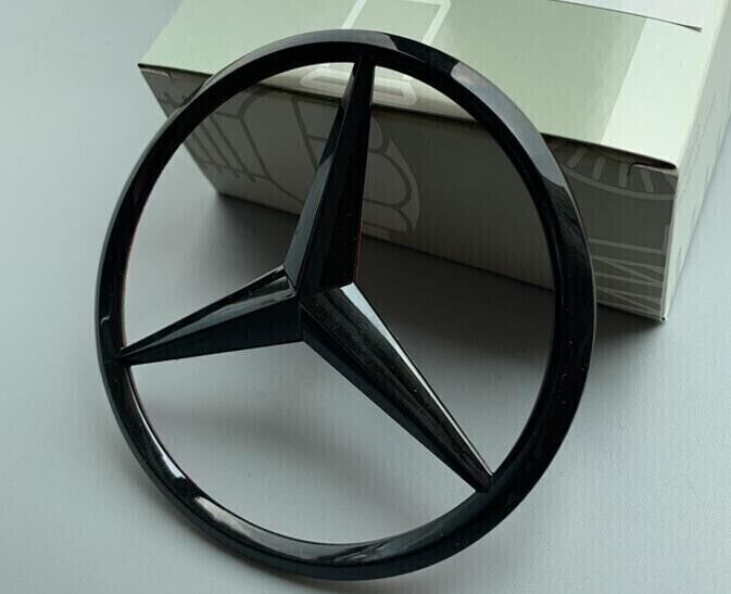 New for Mercedes glossy black Star Trunk Emblem Badge 90mm