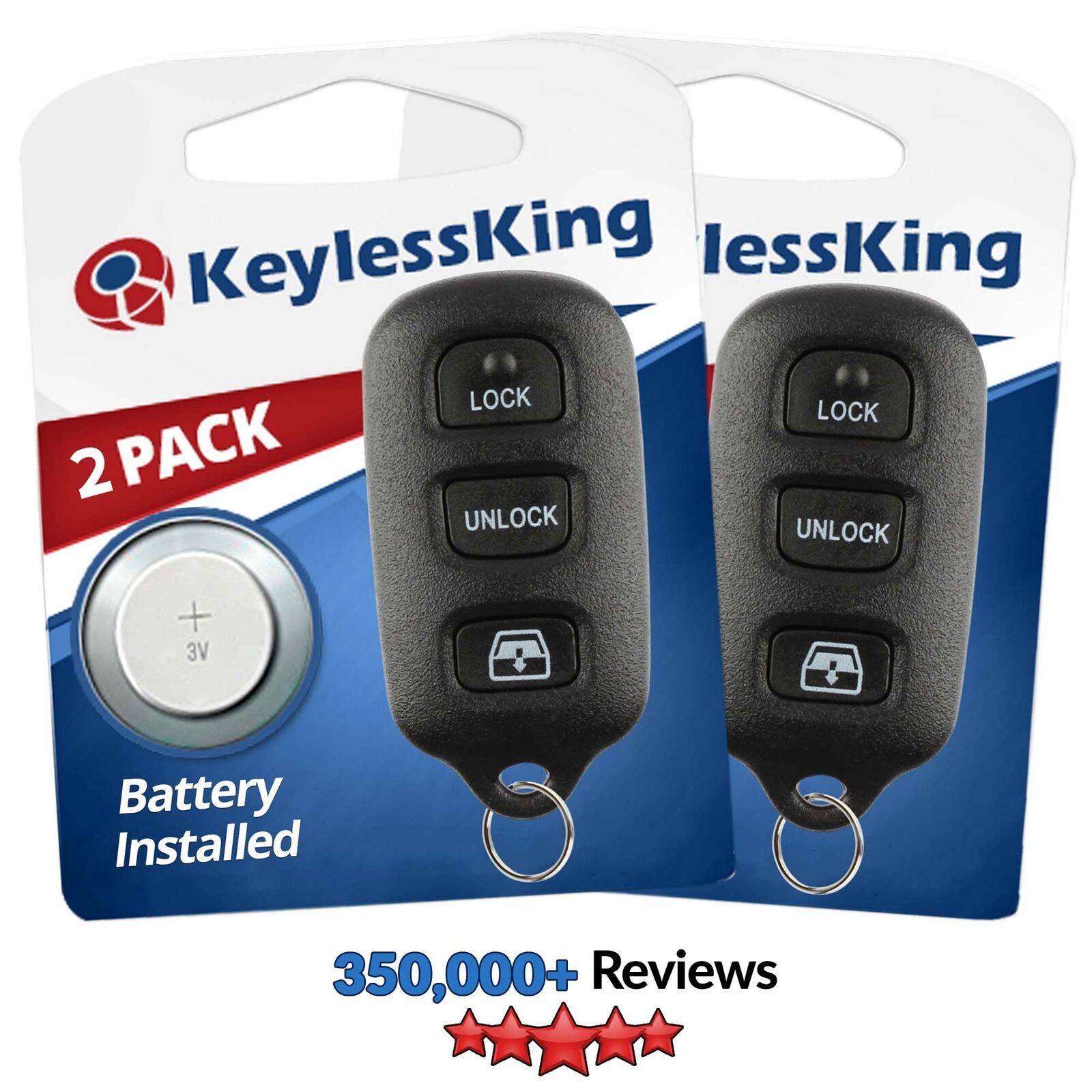 2 New Replacement Keyless Entry Remote Key Fob for HYQ12BAN, HYQ12BBX, HYQ1512Y