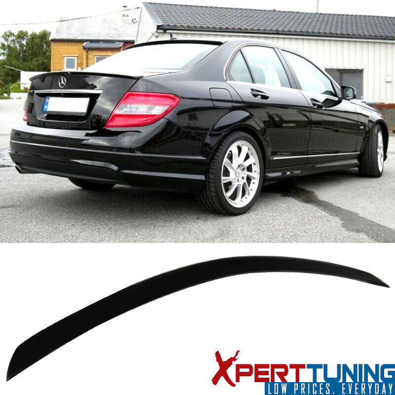 Fit For 08-14 Benz C-Class W204 4Dr 4Door AMG Style Unpainted ABS Trunk Spoiler