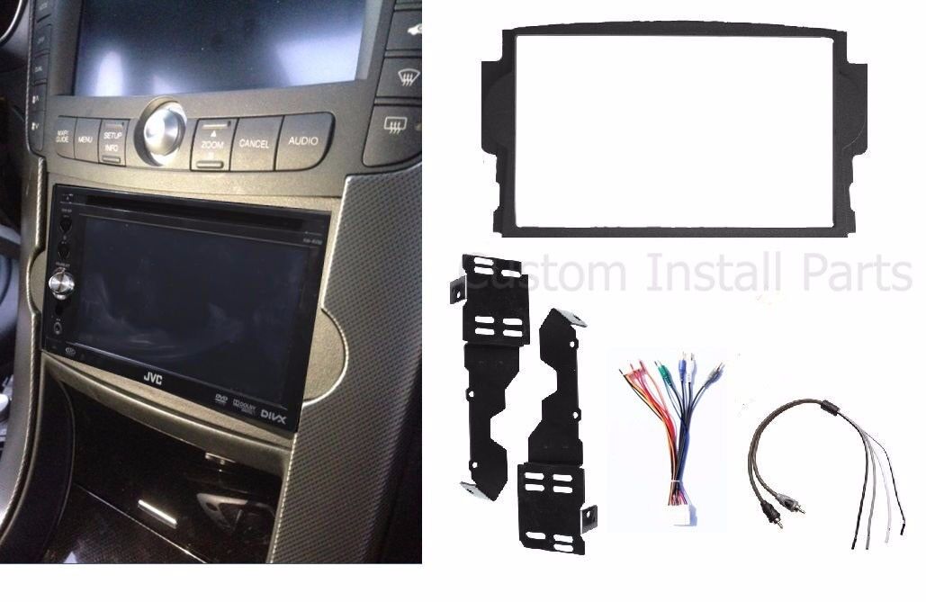 2004-2008 Acura TL Double 2 Din Dash Kit with Sub Woofer Amplified Wire Harness