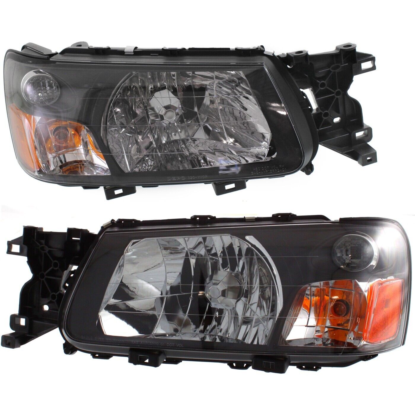 Headlight Assembly Set For 2005 Subaru Forester Left Right Composite With Bulb
