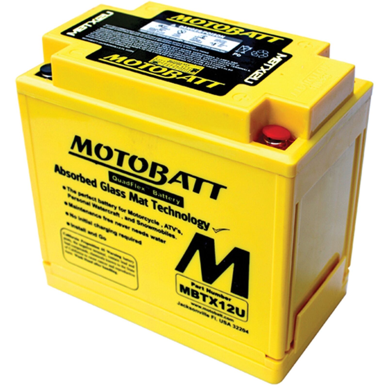 Motobatt Battery for Buell XB12R Firebolt 1200cc 04-10 MBTX12U