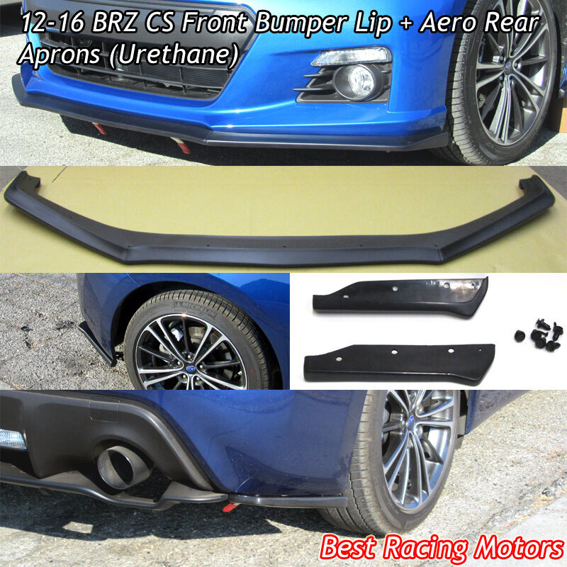 CS Style Front Bumper Lip + Aero Rear Aprons (Urethane) Fit 12-16 Subaru BRZ