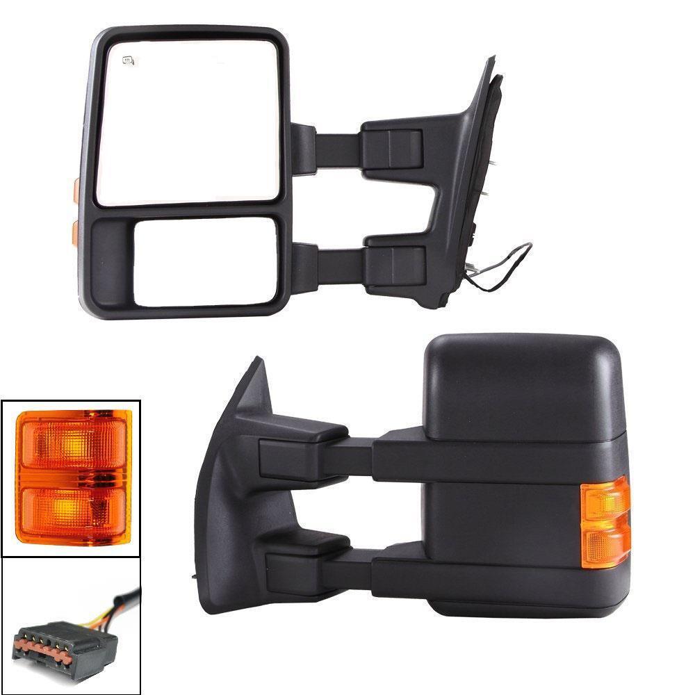 For 99-07 Ford F250 Super Duty Excursion Towing Mirrors Power Heated Turn Signal