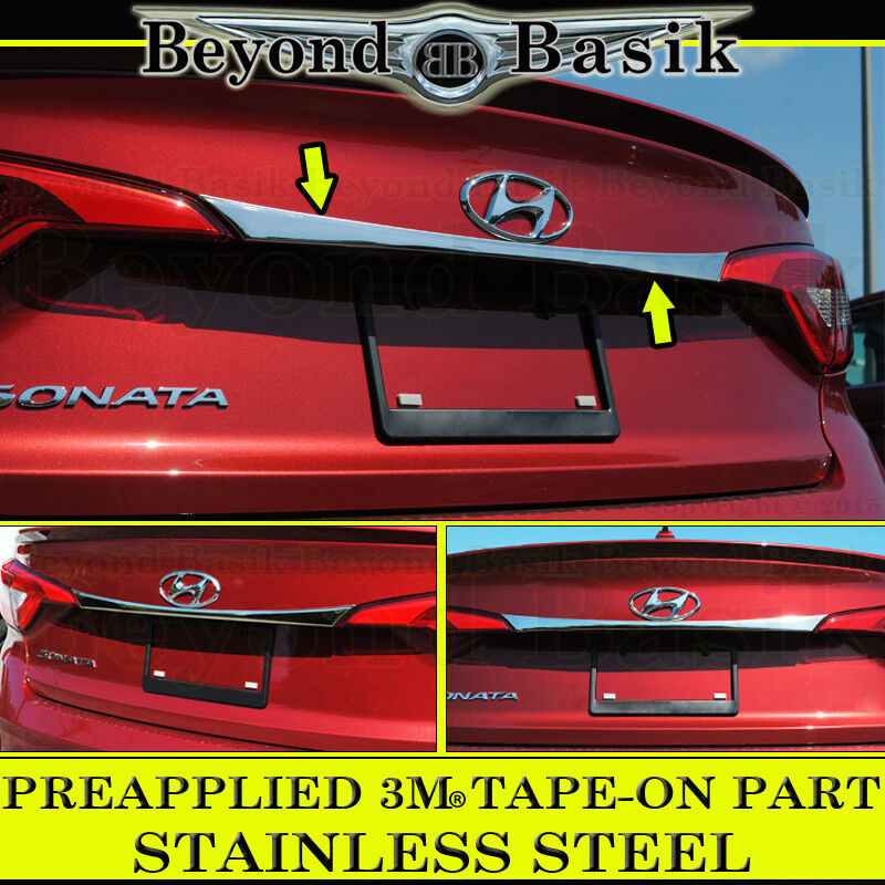 Fits 2015-2017 Hyundai SONATA Tailgate COVER Rear Trunk Trim Accent Molding 