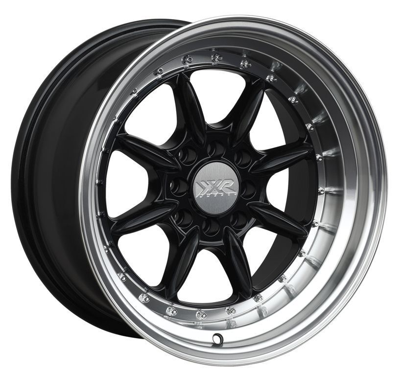 XXR 002.5 16X8 4x100/114.3 +20 Black Wheels Fits Integra Civic Miata E30 Fox