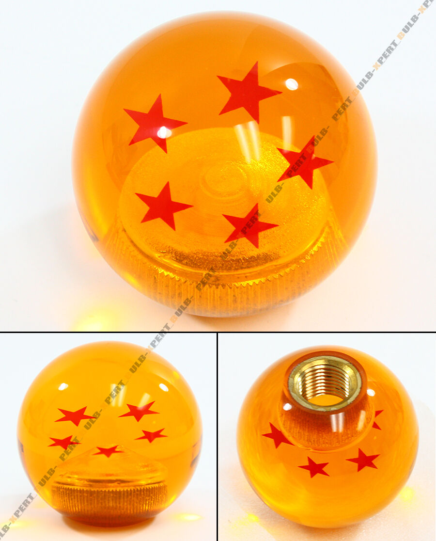 M10 X 1.25 DRAGON BALL Z 5 STAR STYLE ACRYLIC ROUND SHIFT KNOB FOR MITSUBISHI