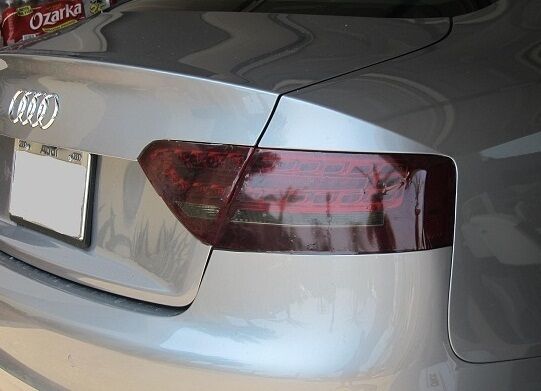FOR 08-14 AUDI A5 / S5 COUPE SMOKE TAIL LIGHT PRECUT TINT COVER SMOKED OVERLAYS
