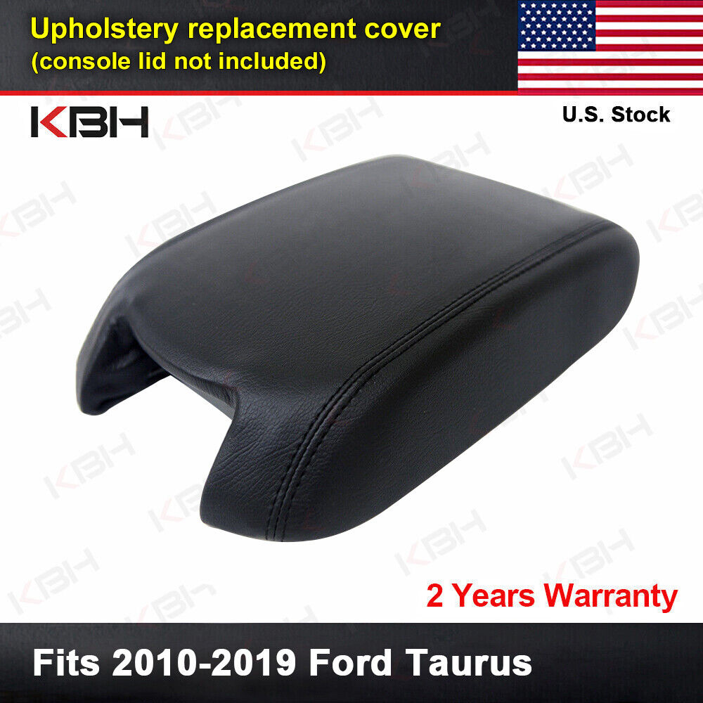 Fits 2010-2019 Ford Taurus Leather Center Console Lid Armrest Cover Trim Black