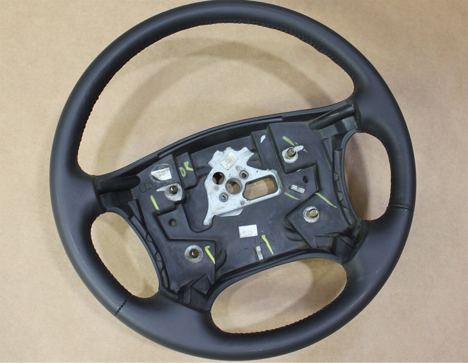 OEM Factory 00 GM Oldsmobile Silhouette Steering Wheel Leather Wrapped Ebony