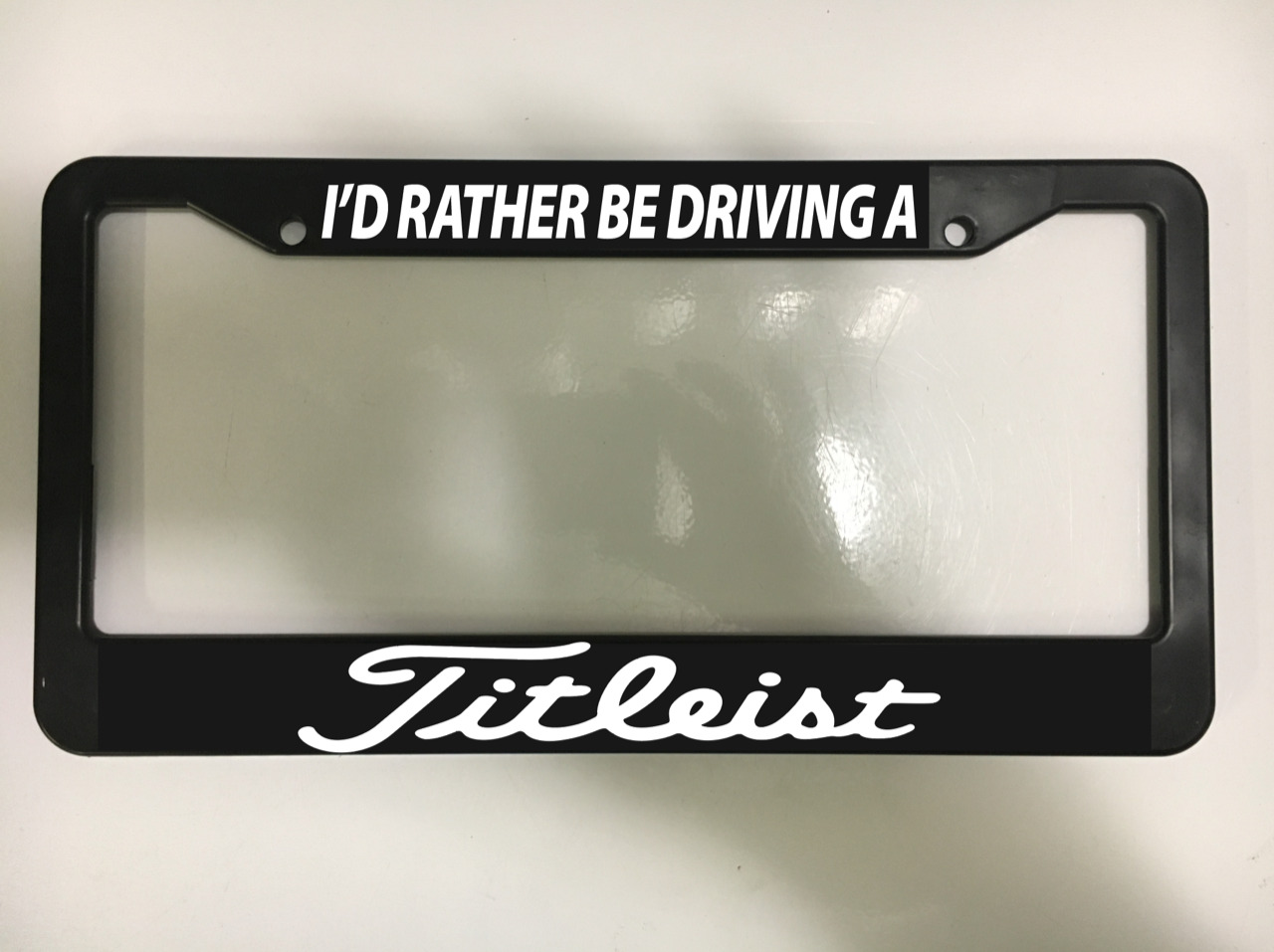 I'd Rather Be Driving A Titleist Golf Golfer Driver Car License Plate Frame NEW