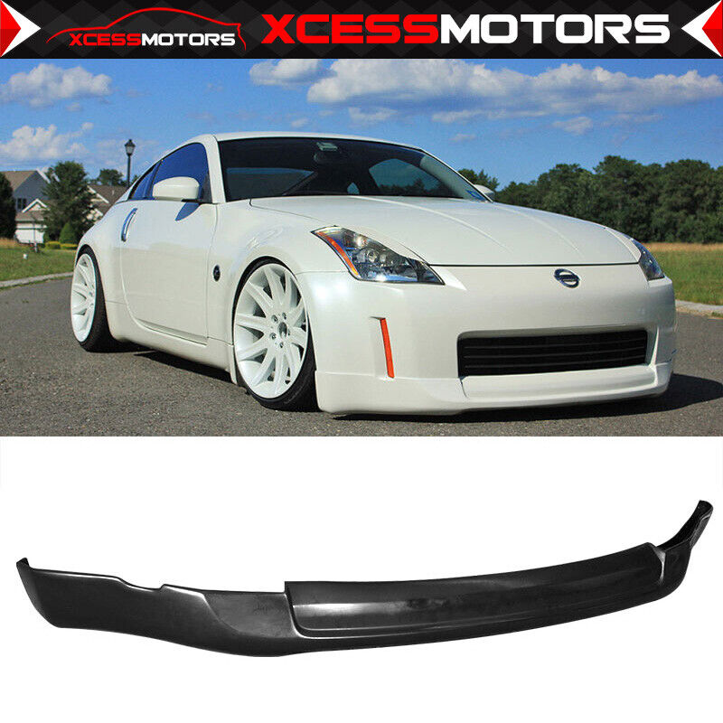 Fits 03-05 Nissan 350Z ING-S Style Unpainted Front Bumper Lip Lower Spoiler PU