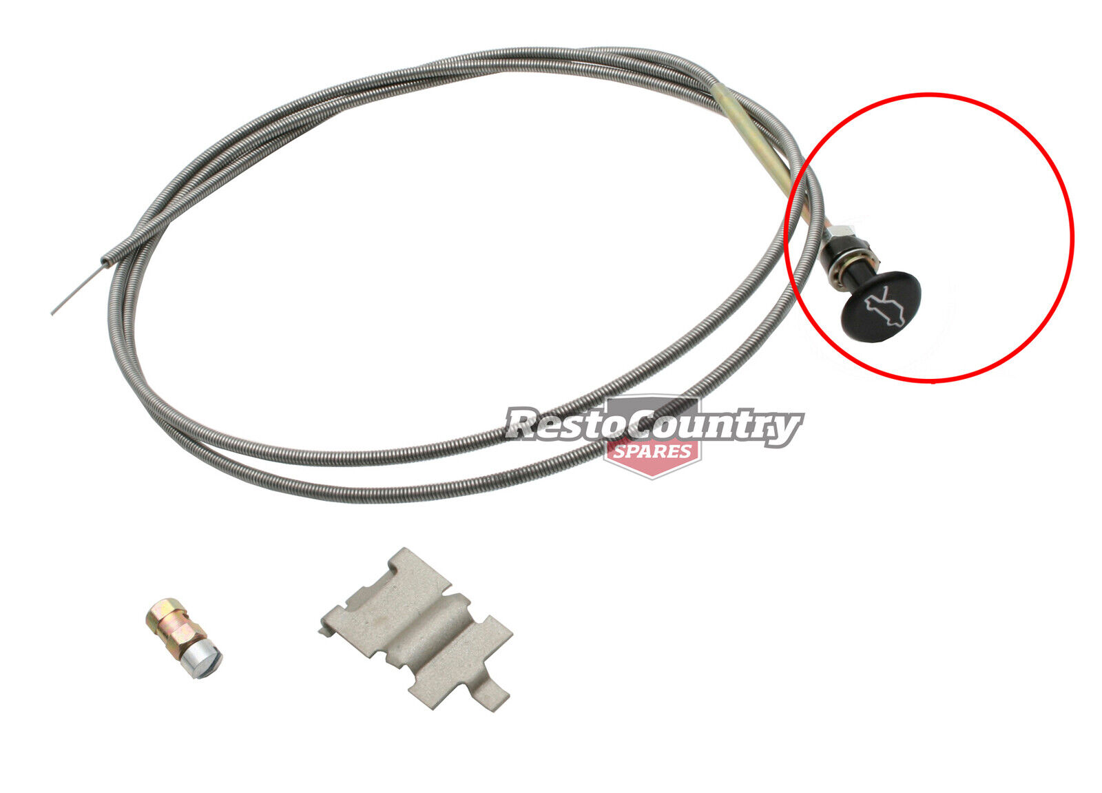 Holden Bonnet Release Cable With Round Knob +Fitting Kit LH Early LX Torana