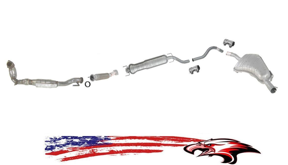 Complete Muffler Exhaust System & Converter for Saab 9-5 2.3L Turbo 2000-2009