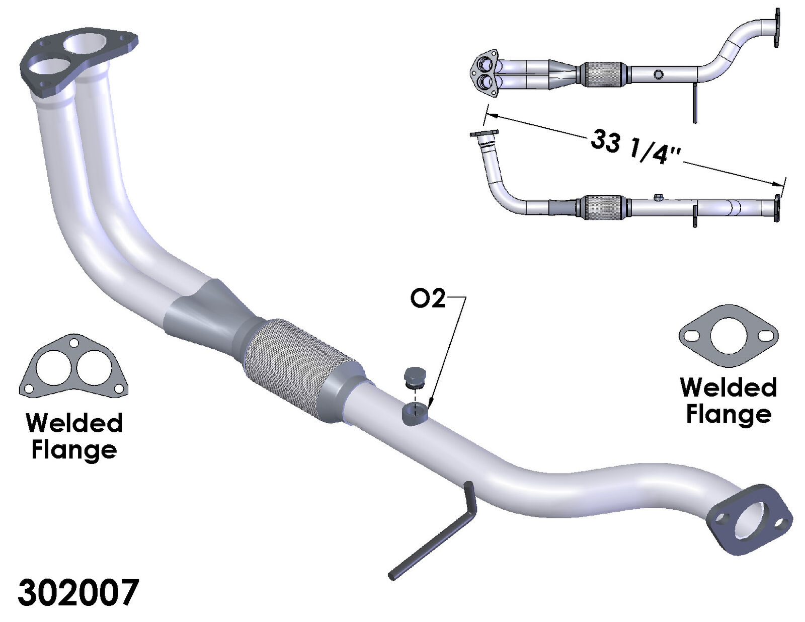 Exhaust Pipe for 1991-1992 Hyundai Scoupe