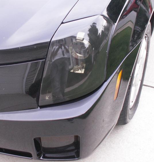 FOR 03-07 CADILLAC CTS SMOKE HEAD LIGHT PRECUT TINT COVER SMOKED OVERLAYS