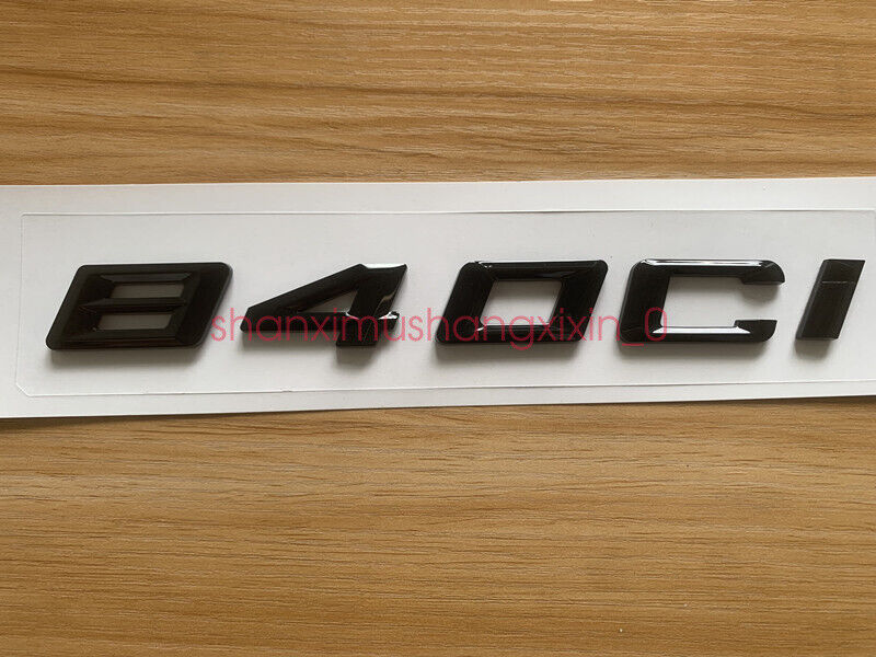Gloss Black 3D ABS Letters Trunk 840ci Emblem Rear Badge for BMW 2017-2022 840ci