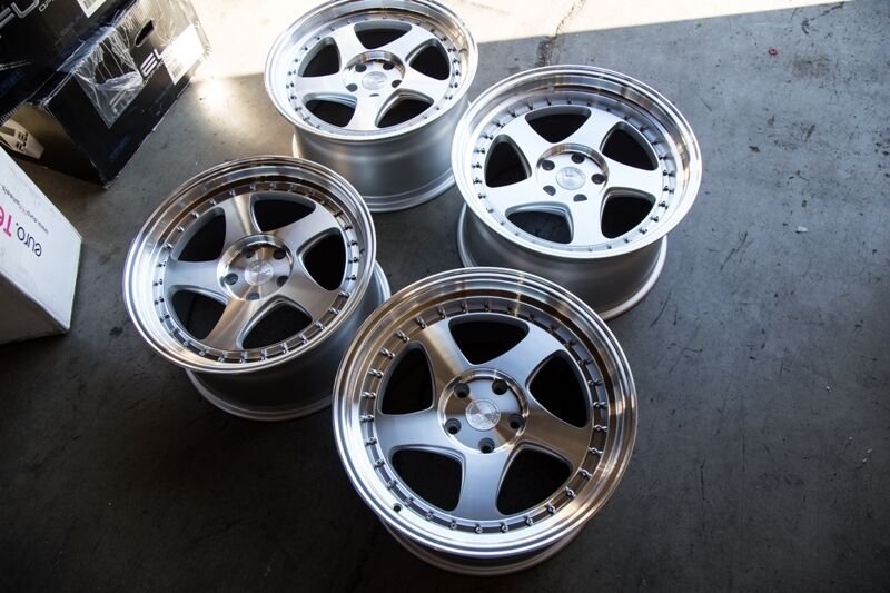 18X9.5/18x10.5 Aodhan AH01 5X114.3 +12/15 Silver Rims Fits 350Z G35 Coupe Used