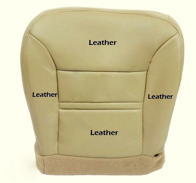 2000 2001 Ford Excursion Limited 4X4 Driver Side Bottom Leather Seat Cover Tan 