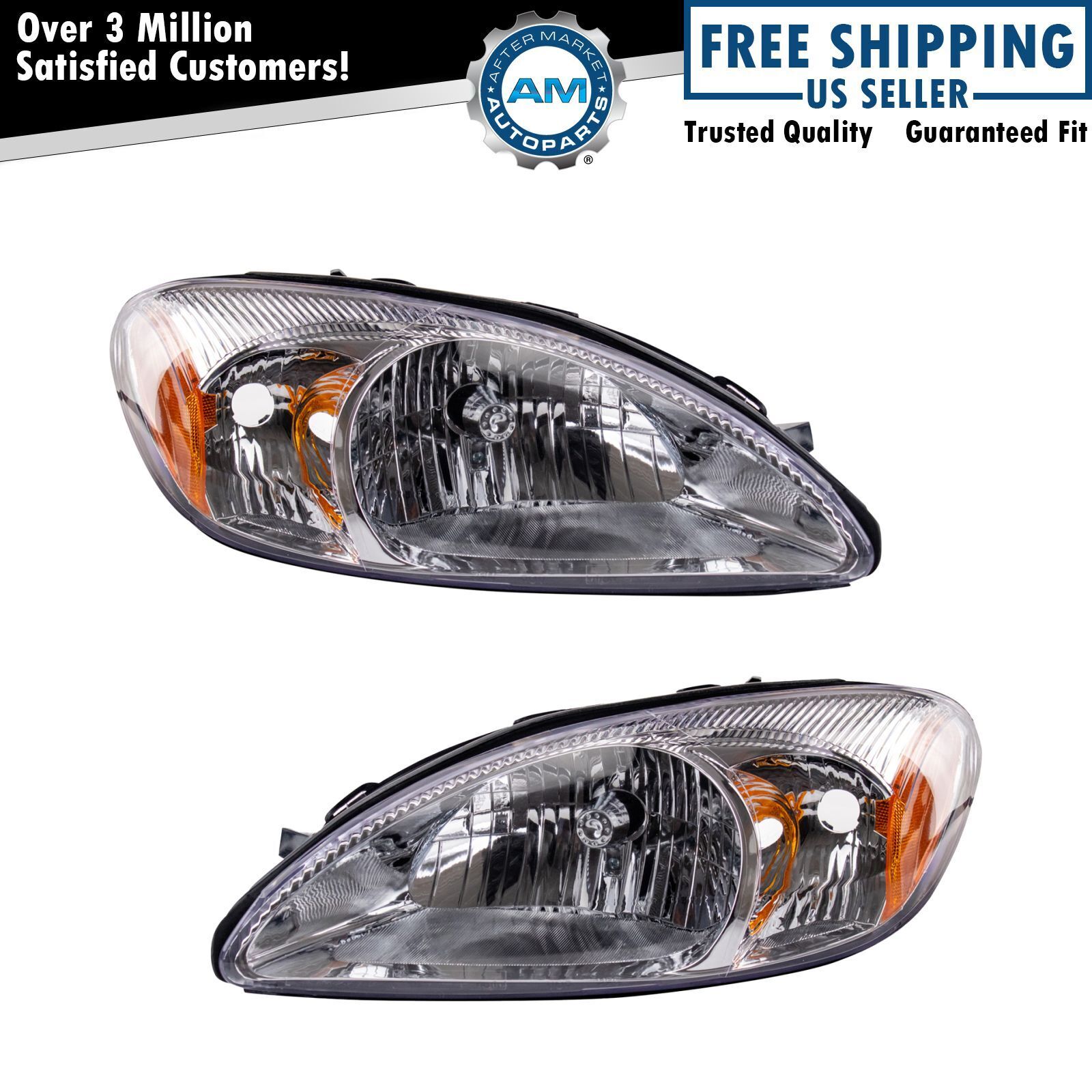 Headlight Set Left & Right For 2000-2007 Ford Taurus FO2502169 FO2503169