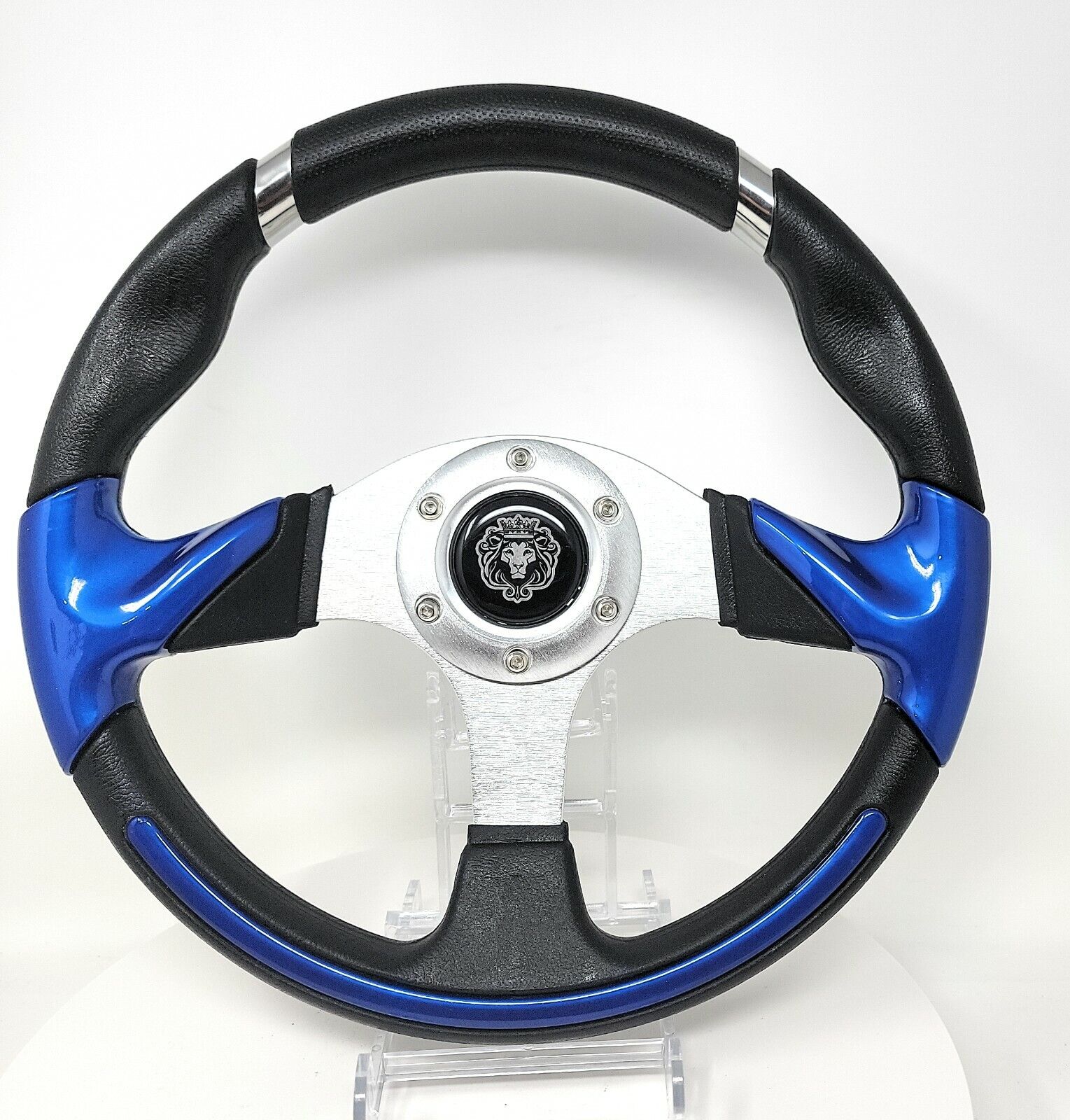 Ez-go 4 POLARIS Ranger steering wheel golf cart W/ Adapter 3 spoke Club Car BLUE