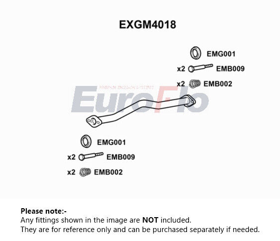 Exhaust Pipe fits VAUXHALL BELMONT Mk2 1.6D Centre 85 to 91 EuroFlo Quality New