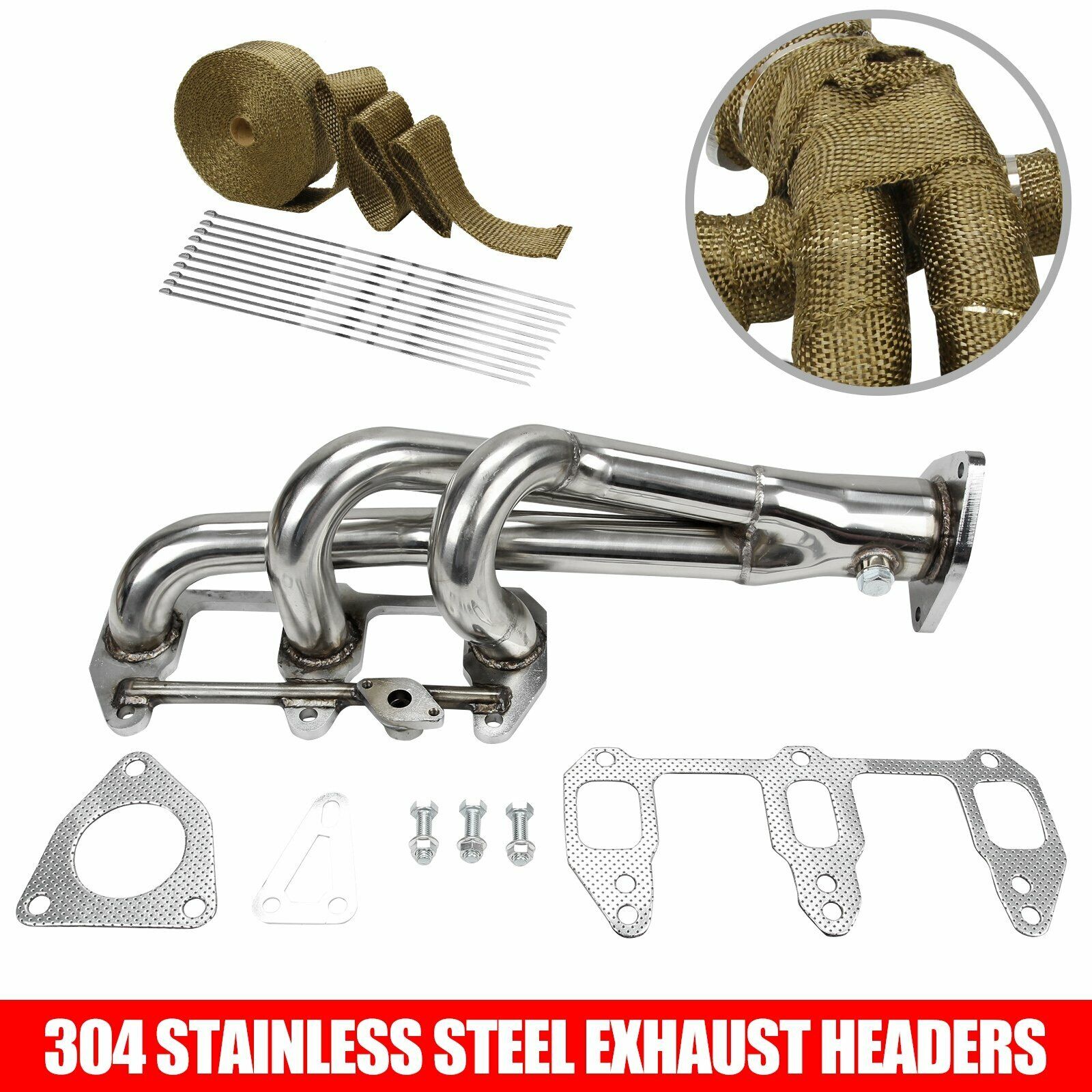 FIT 03-10 MAZDA RX8 SE3P 1.3L  STAINLESS STEEL 3-1 RACING EXHAUST HEADER+WRAP