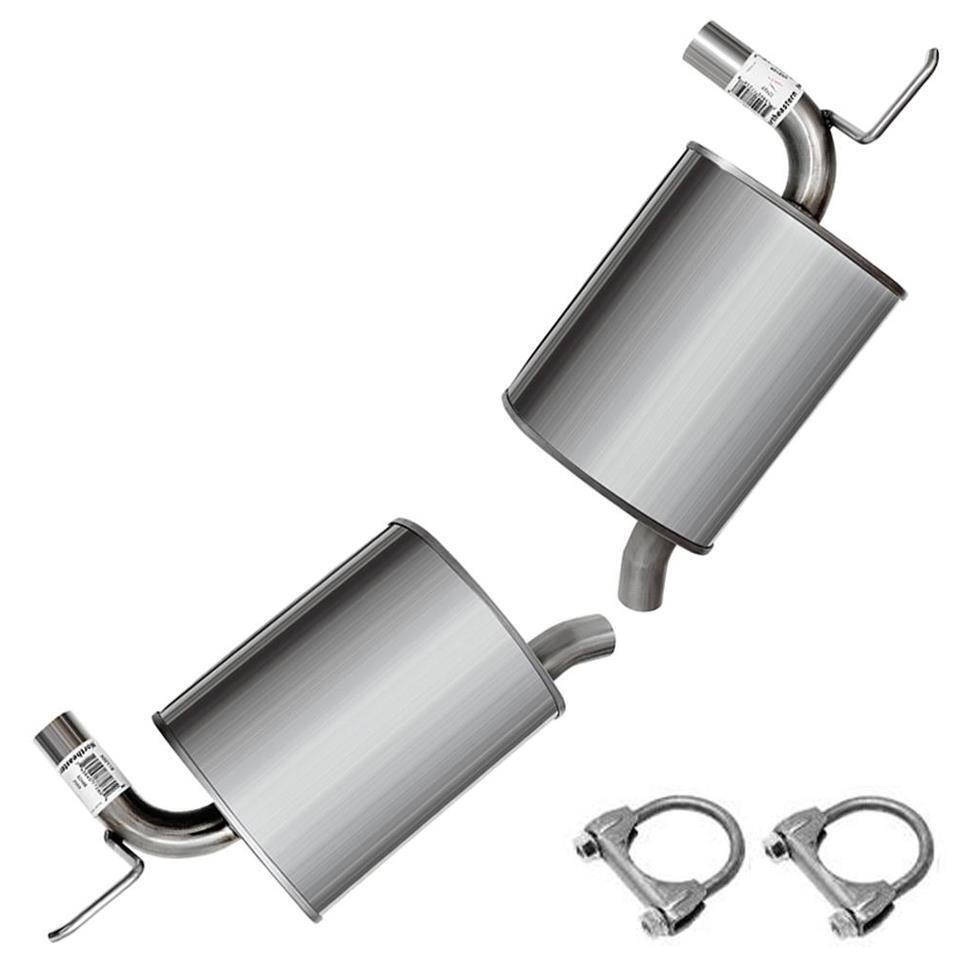 Stainless Steel Pair of Exhaust Mufflers fit 2007-2010 Ford Edge Lincoln MKX